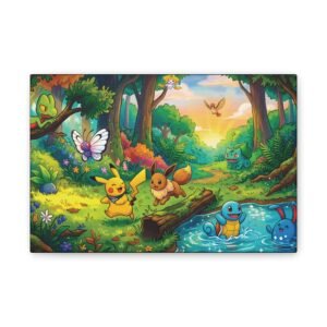 Poke Fan Art Forest Canvas Wall Art
